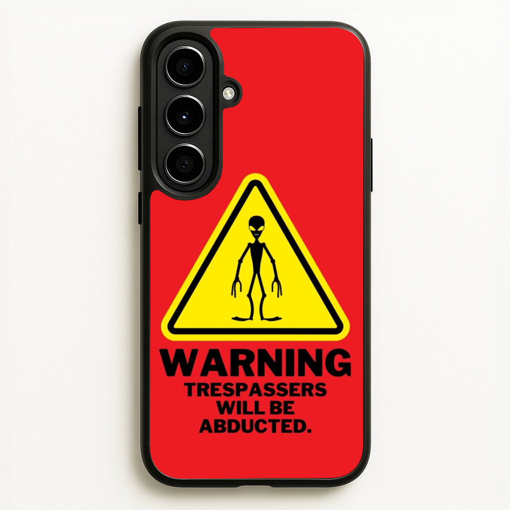 Warning Abduction - Space - Space Phone Case for Galaxy A56