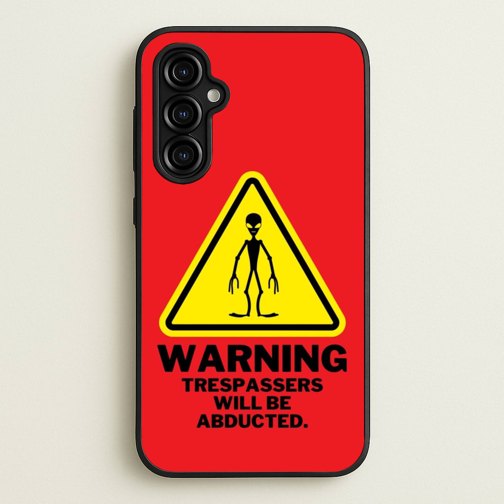Warning Abduction - Space - Space Phone Case for Galaxy A54