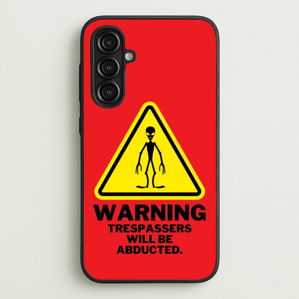 Warning Abduction - Space - Space Phone Case for Galaxy A16