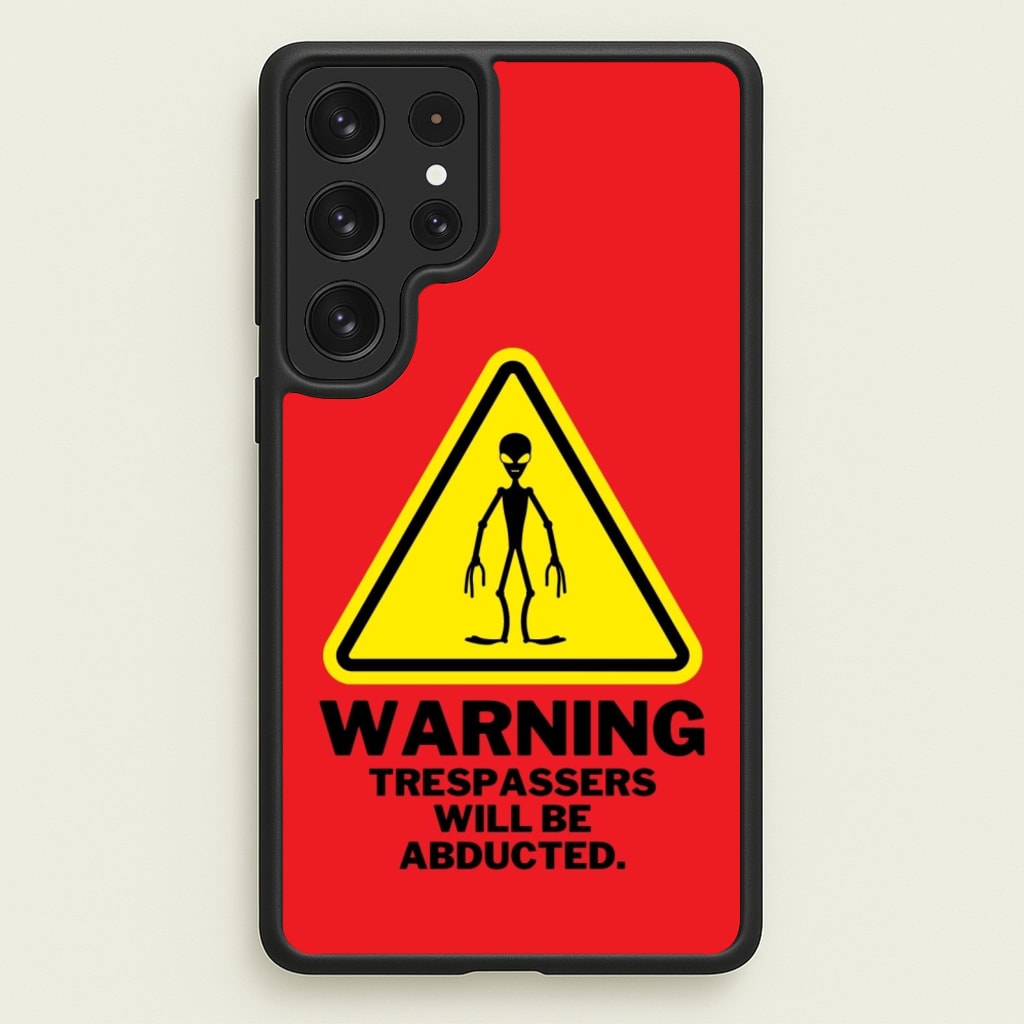 Warning Abduction - Space - Space Phone Case for Galaxy S22 Ultra