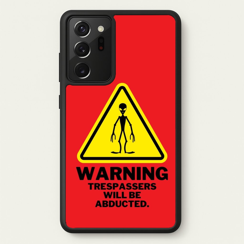 Warning Abduction - Space - Space Phone Case for Galaxy Note 20 Ultra