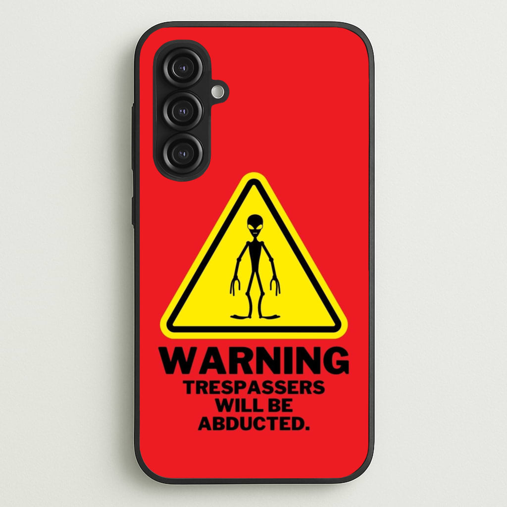 Warning Abduction - Space - Space Phone Case for Galaxy S23FE