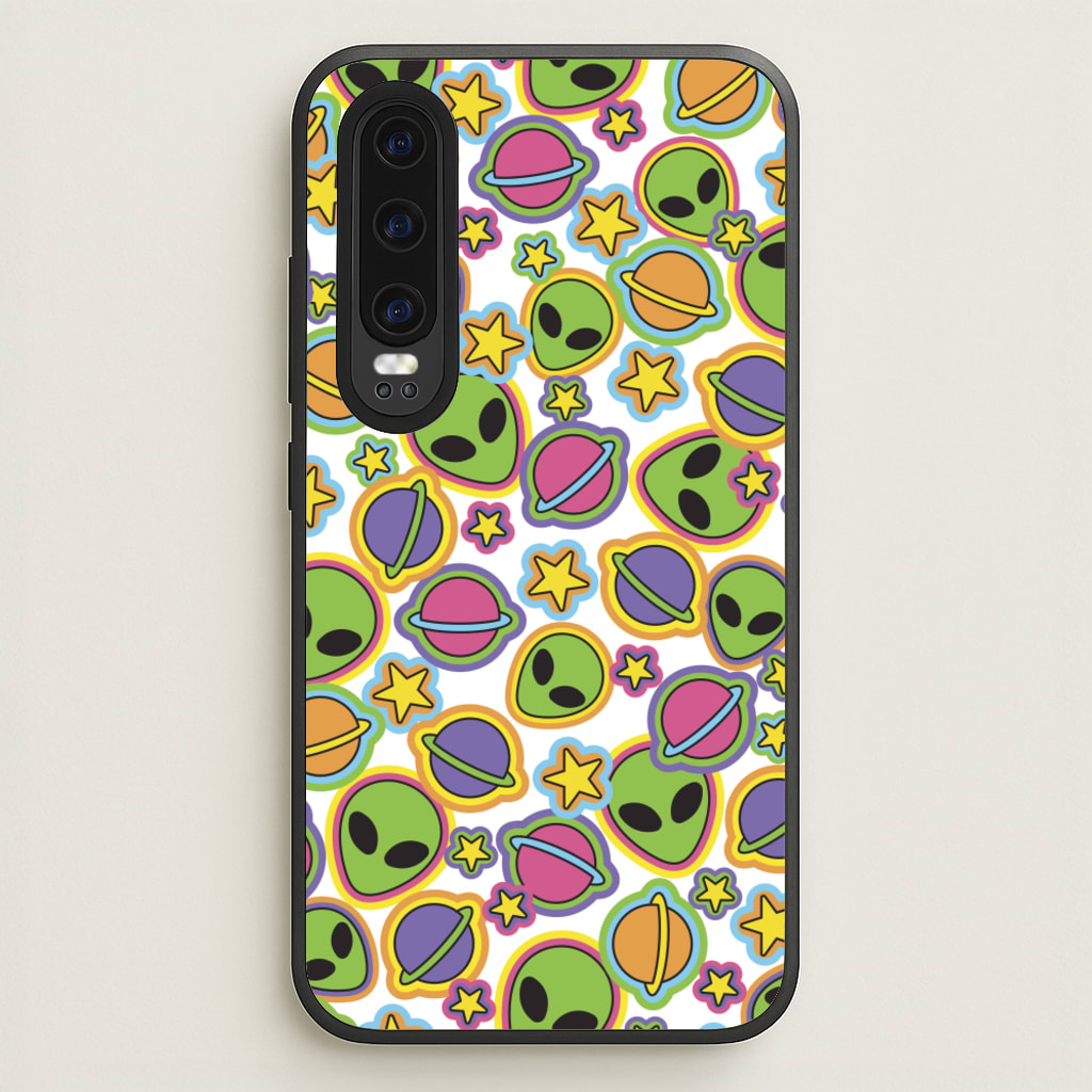 Colourful Aliens And Stars - Space Phone Case for Huawei P30