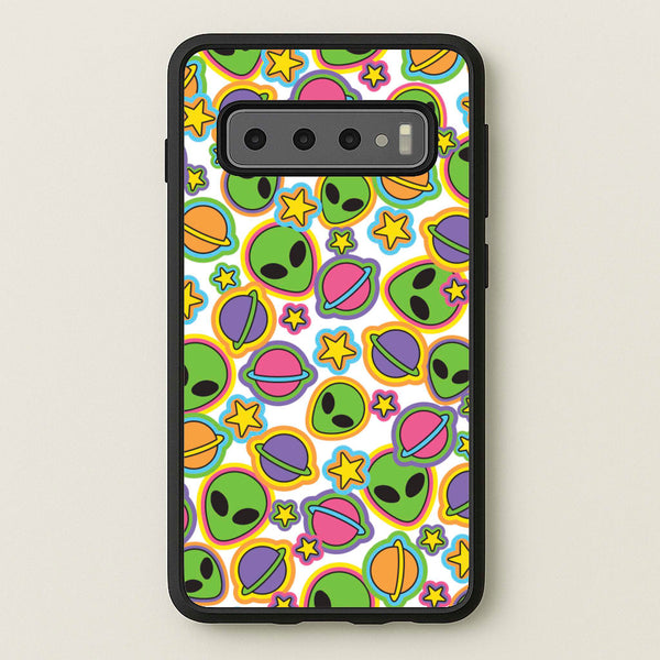 Colourful Aliens And Stars - Space Phone Case for Galaxy S10