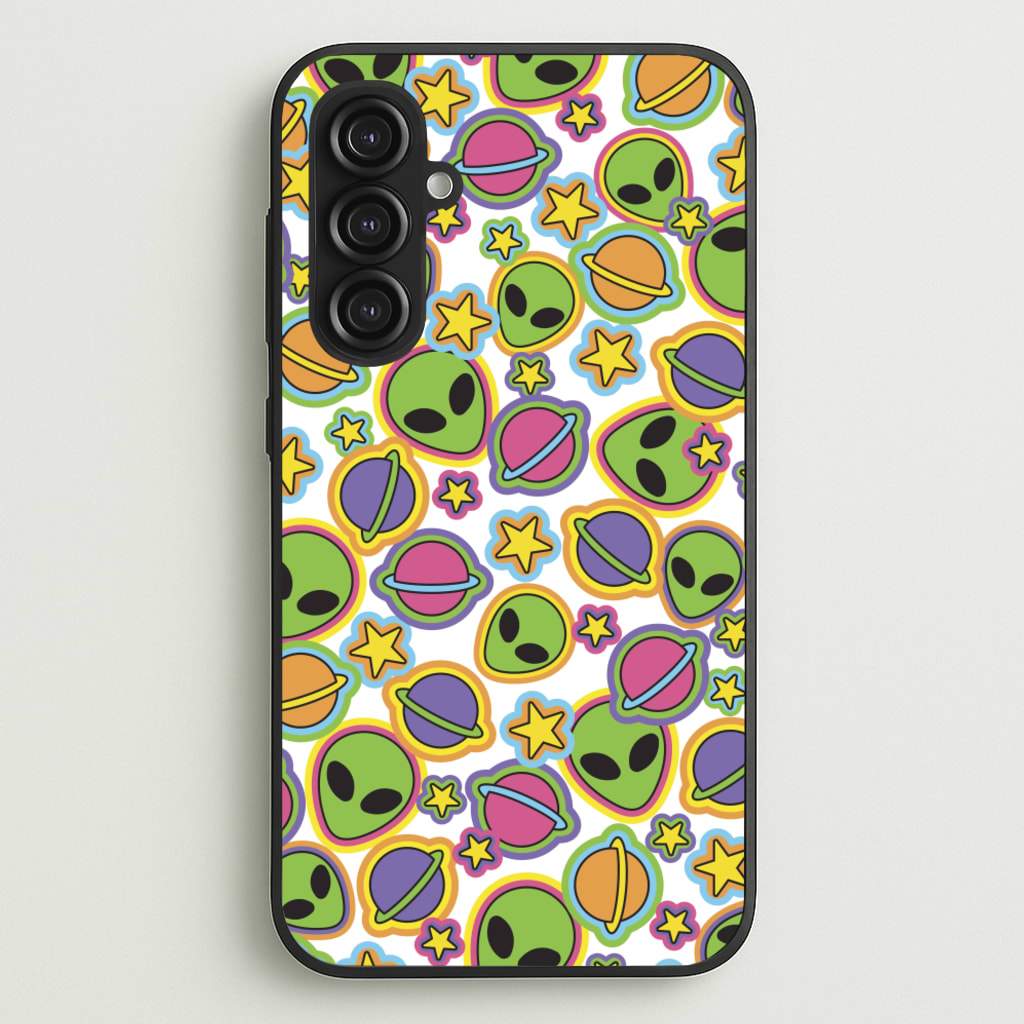 Colourful Aliens And Stars - Space Phone Case for Galaxy S23FE