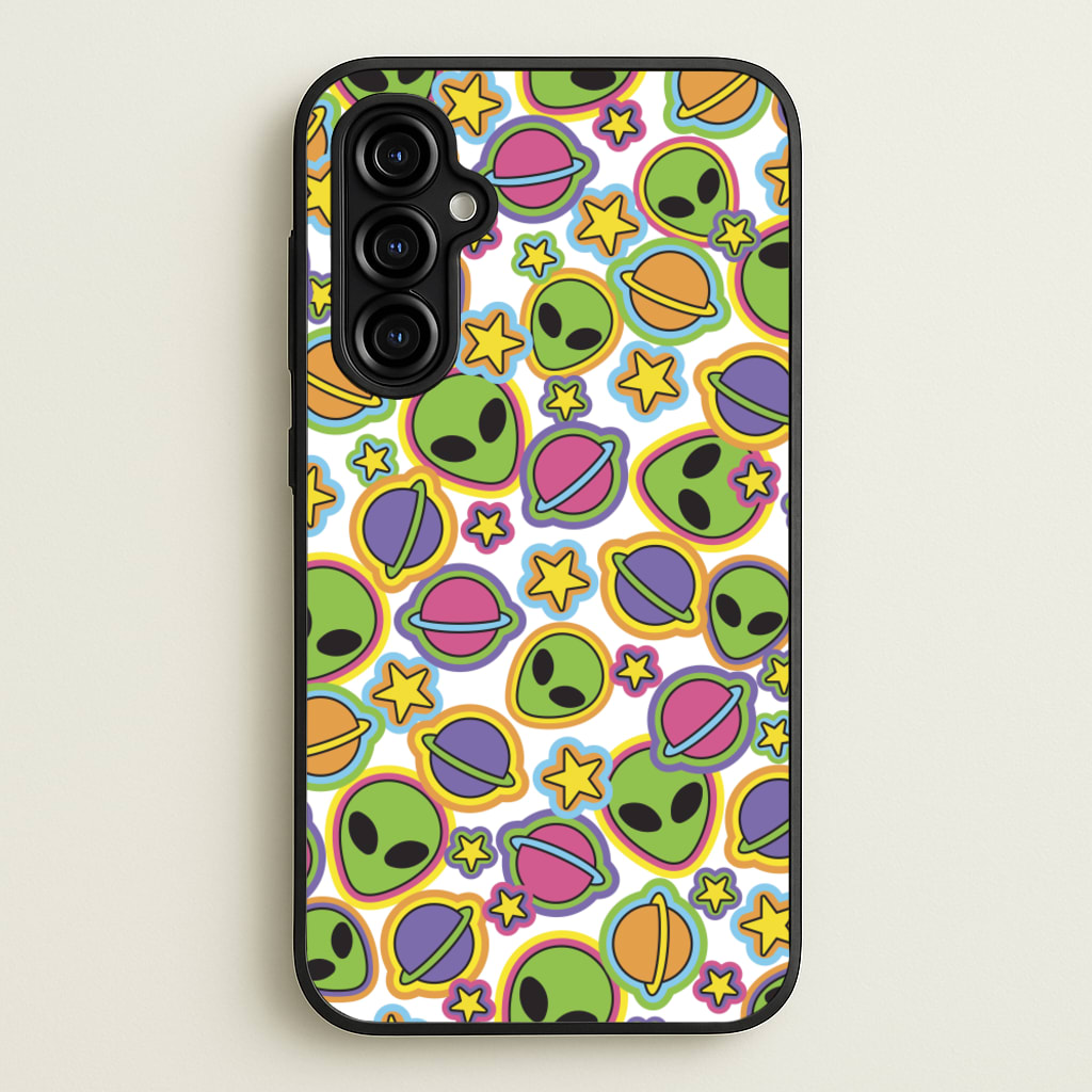 Colourful Aliens And Stars - Space Phone Case for Galaxy A54