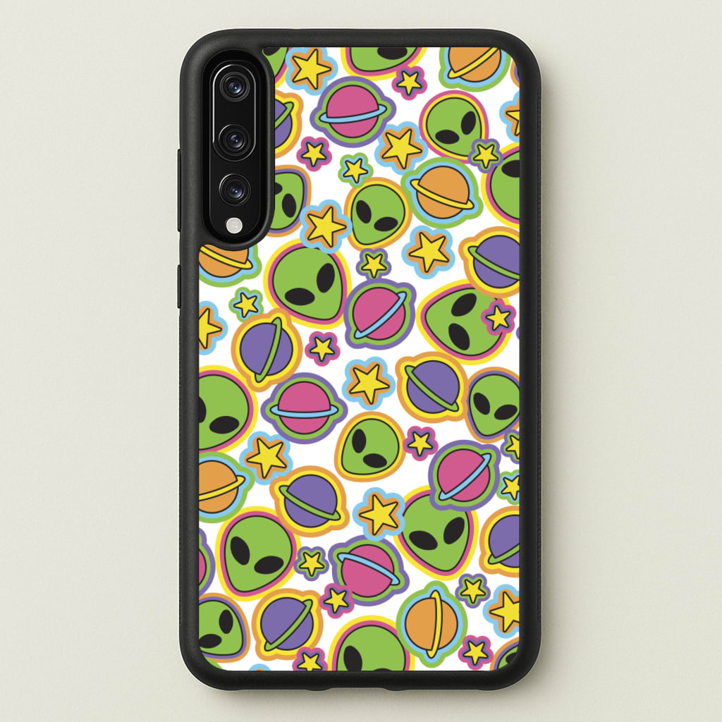 Colourful Aliens And Stars - Space Phone Case for Huawei P20 Pro