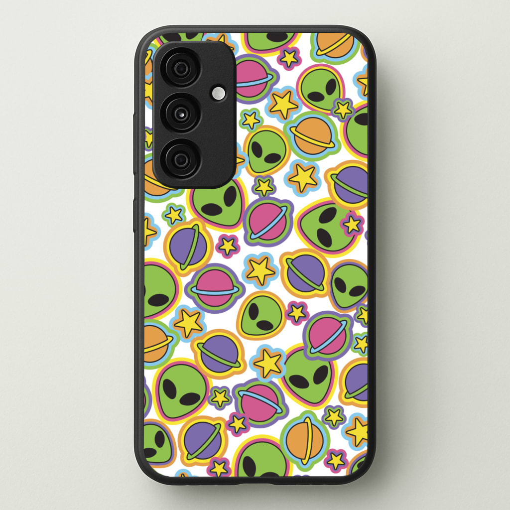 Colourful Aliens And Stars - Space Phone Case for Galaxy A35