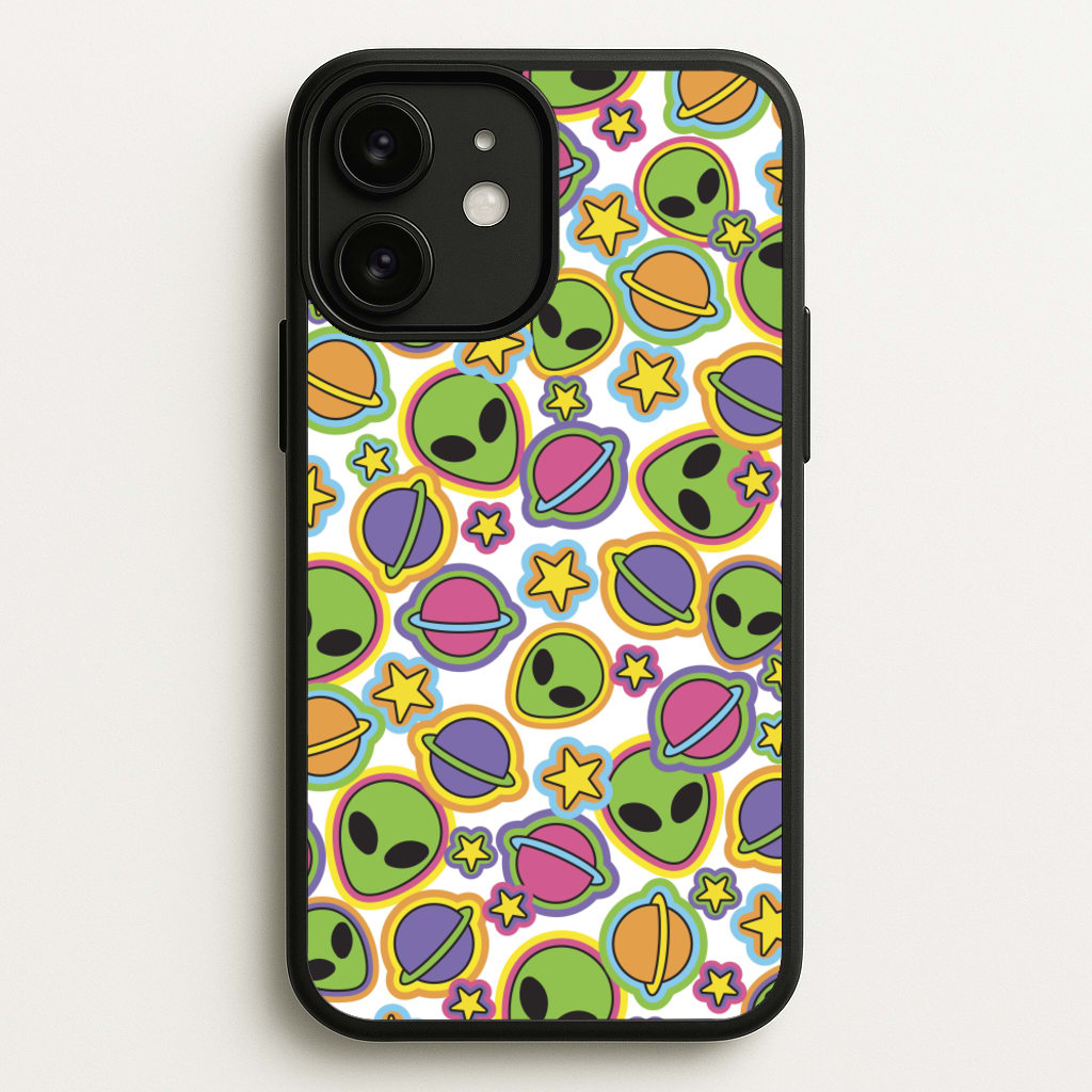 Colourful Aliens And Stars - Space Phone Case for iPhone 11