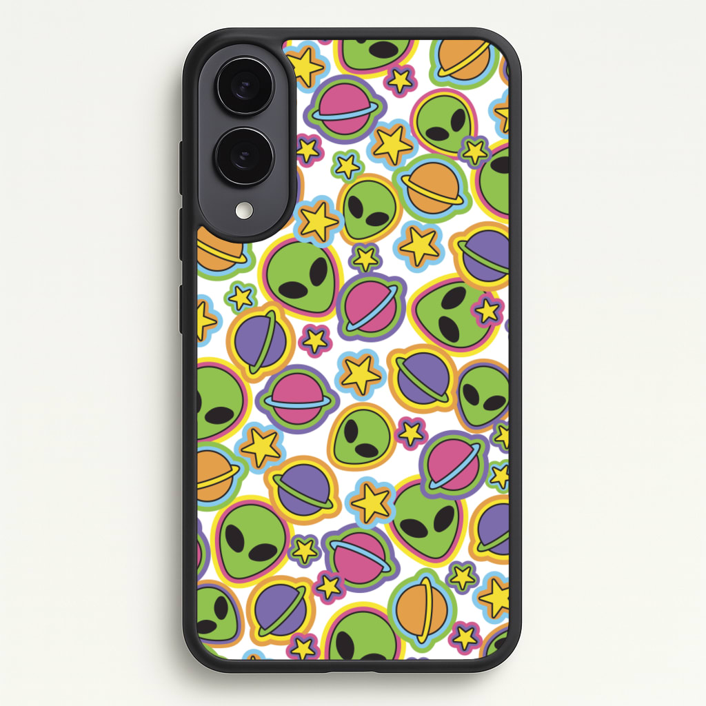 Colourful Aliens And Stars - Space Phone Case for Galaxy S25 Edge