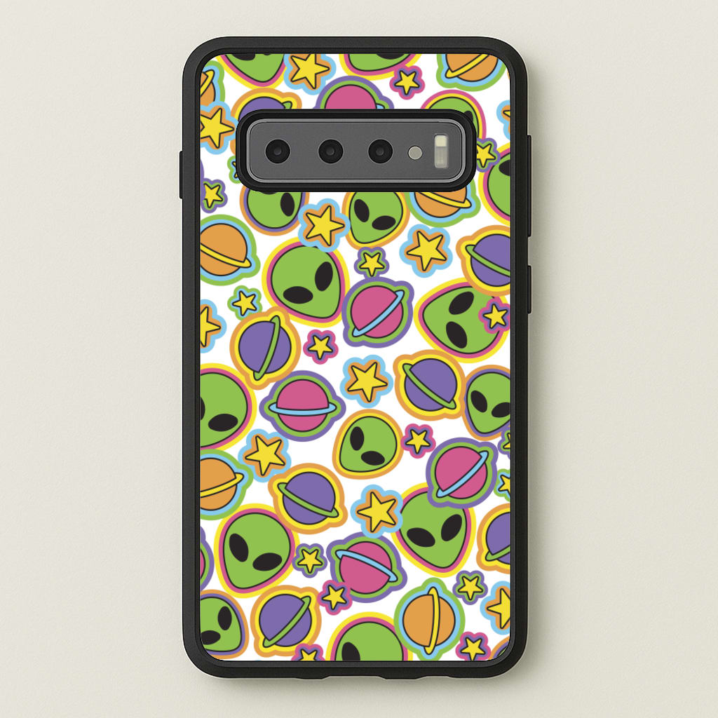 Colourful Aliens And Stars - Space Phone Case for Galaxy S10 Plus