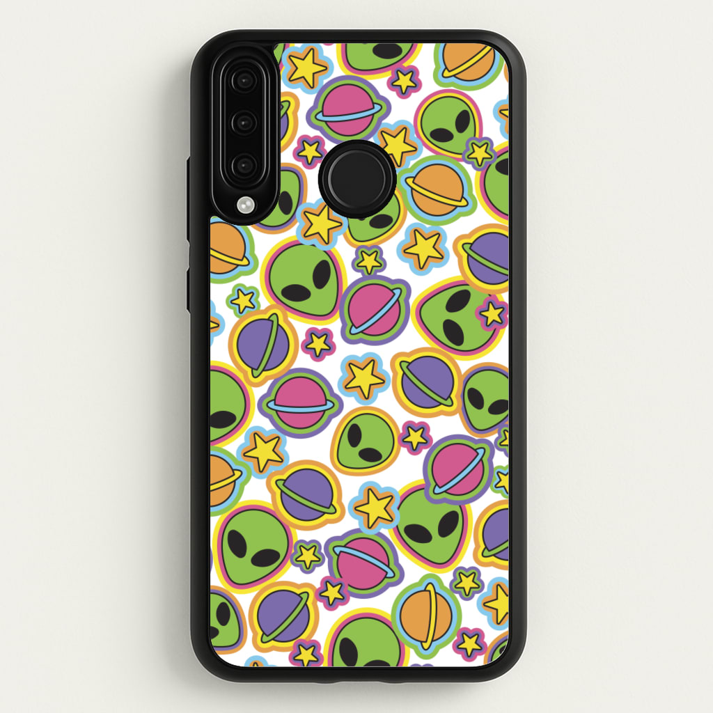 Colourful Aliens And Stars - Space Phone Case for Huawei P30 Lite