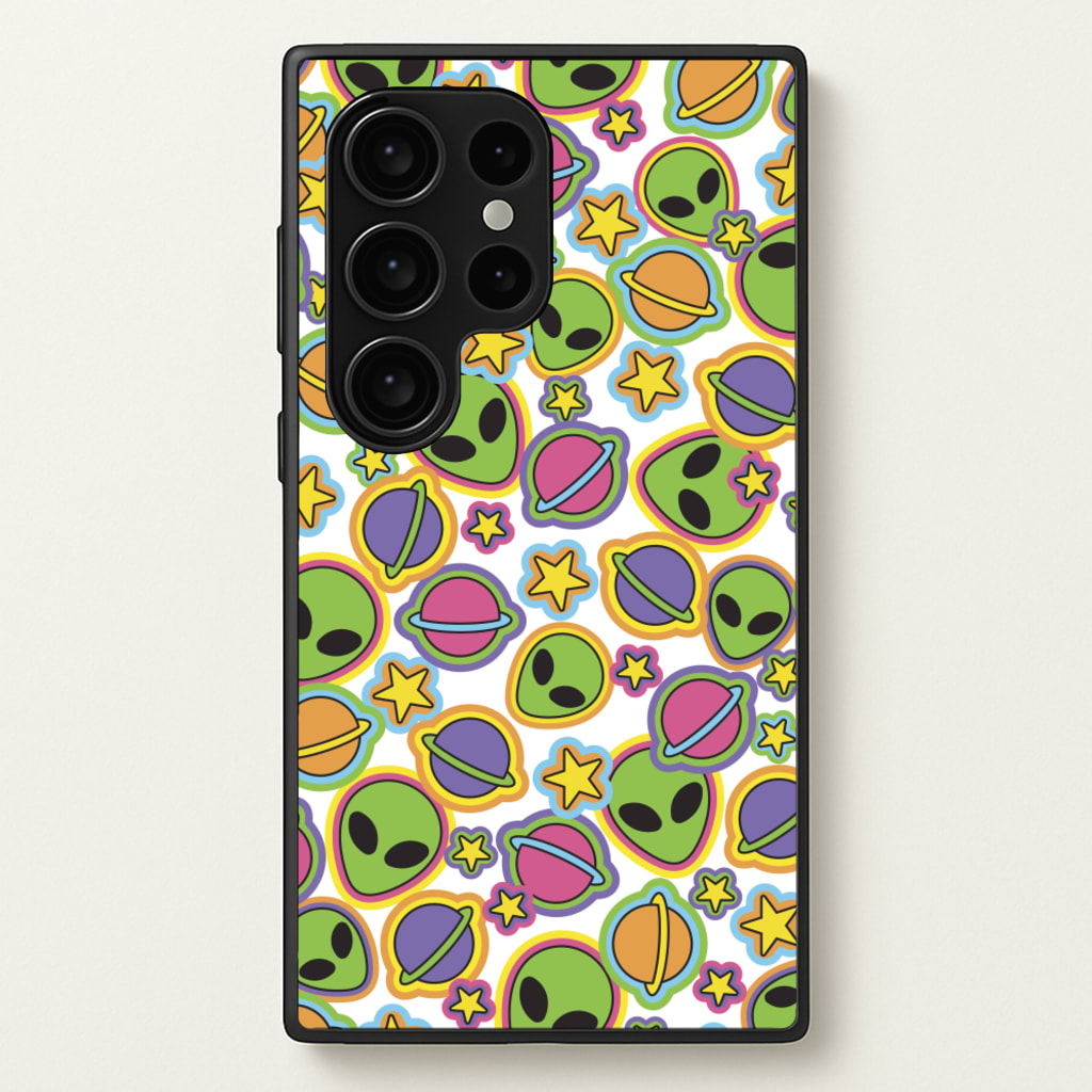 Colourful Aliens And Stars - Space Phone Case for Galaxy S24 Ultra