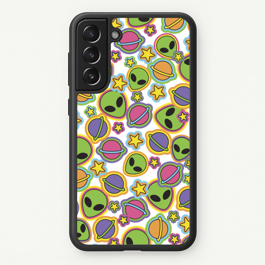 Colourful Aliens And Stars - Space Phone Case for Galaxy S21 Plus