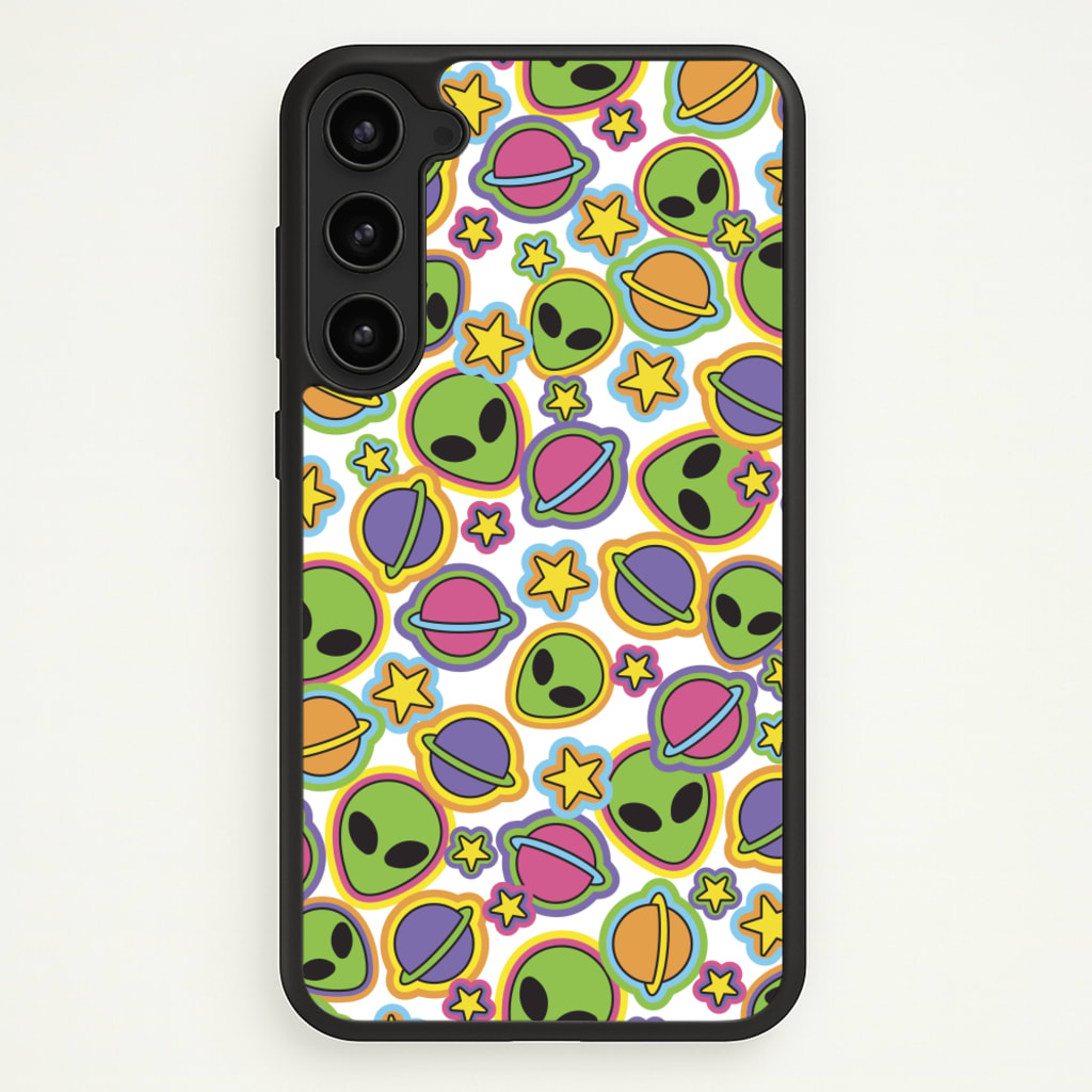 Colourful Aliens And Stars - Space Phone Case for Galaxy S23 Plus