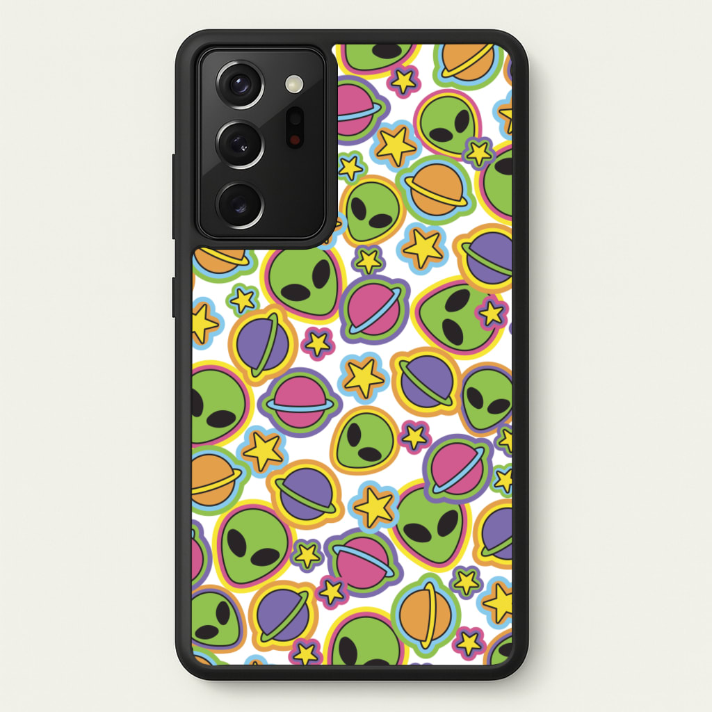 Colourful Aliens And Stars - Space Phone Case for Galaxy Note 20 Ultra