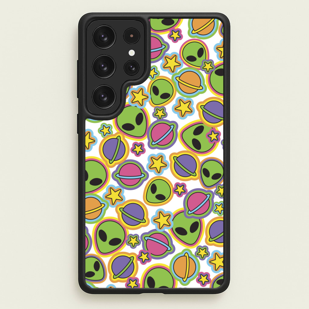 Colourful Aliens And Stars - Space Phone Case for Galaxy S23 Ultra