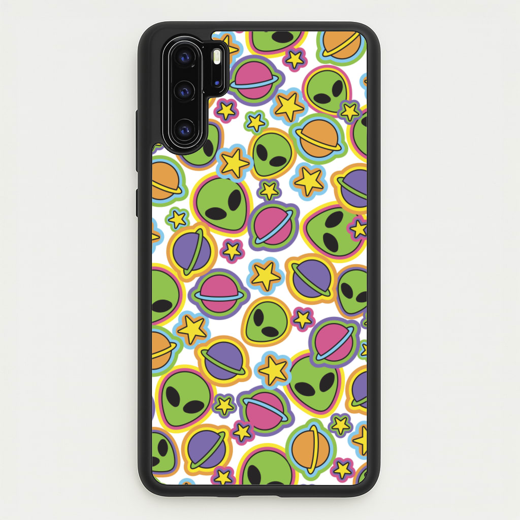 Colourful Aliens And Stars - Space Phone Case for Huawei P30 Pro