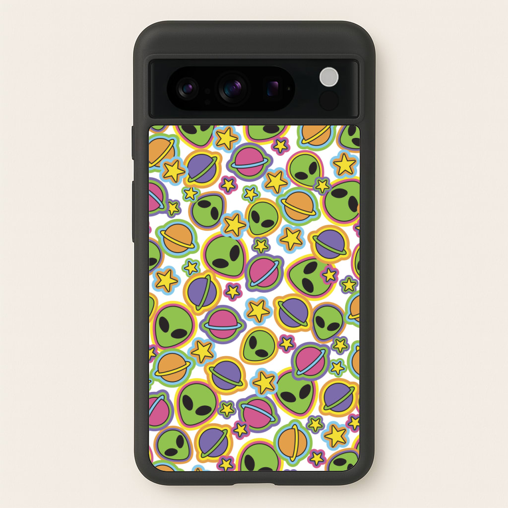 Colourful Aliens And Stars - Space Phone Case for Google Pixel 8 Pro