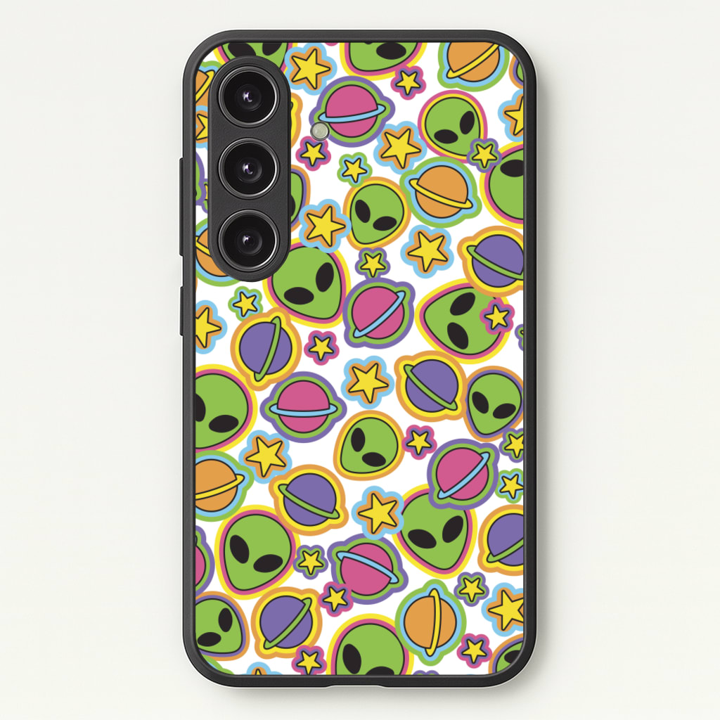 Colourful Aliens And Stars - Space Phone Case for Galaxy S25 Plus