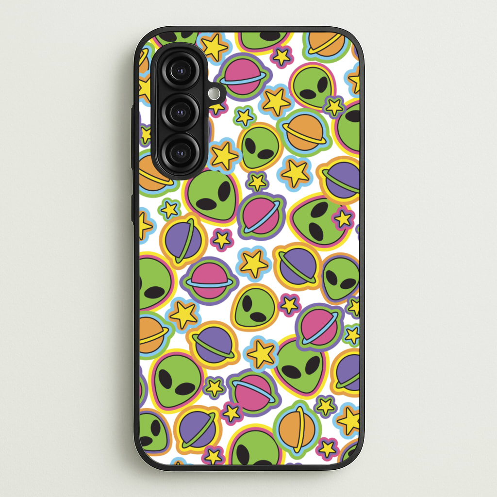 Colourful Aliens And Stars - Space Phone Case for Galaxy A16