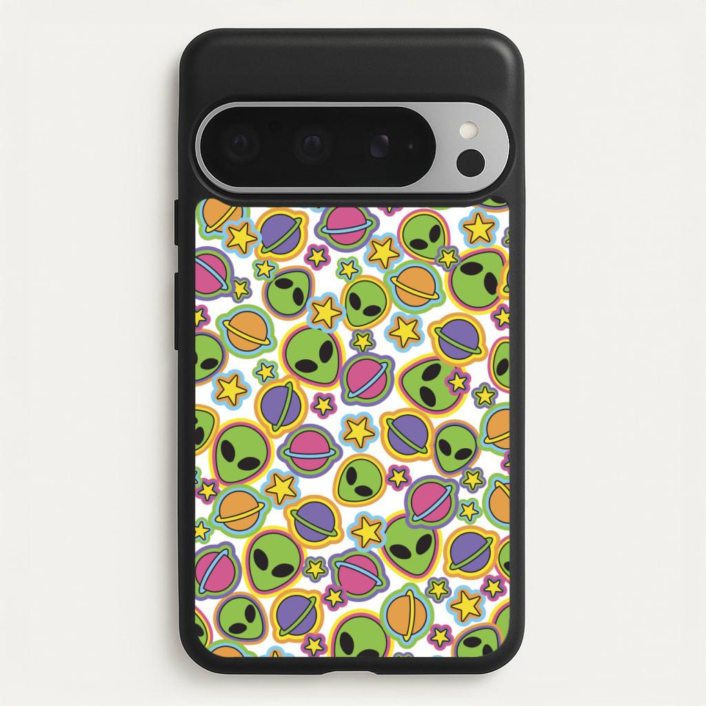 Colourful Aliens And Stars - Space Phone Case for Google Pixel 9 Pro XL