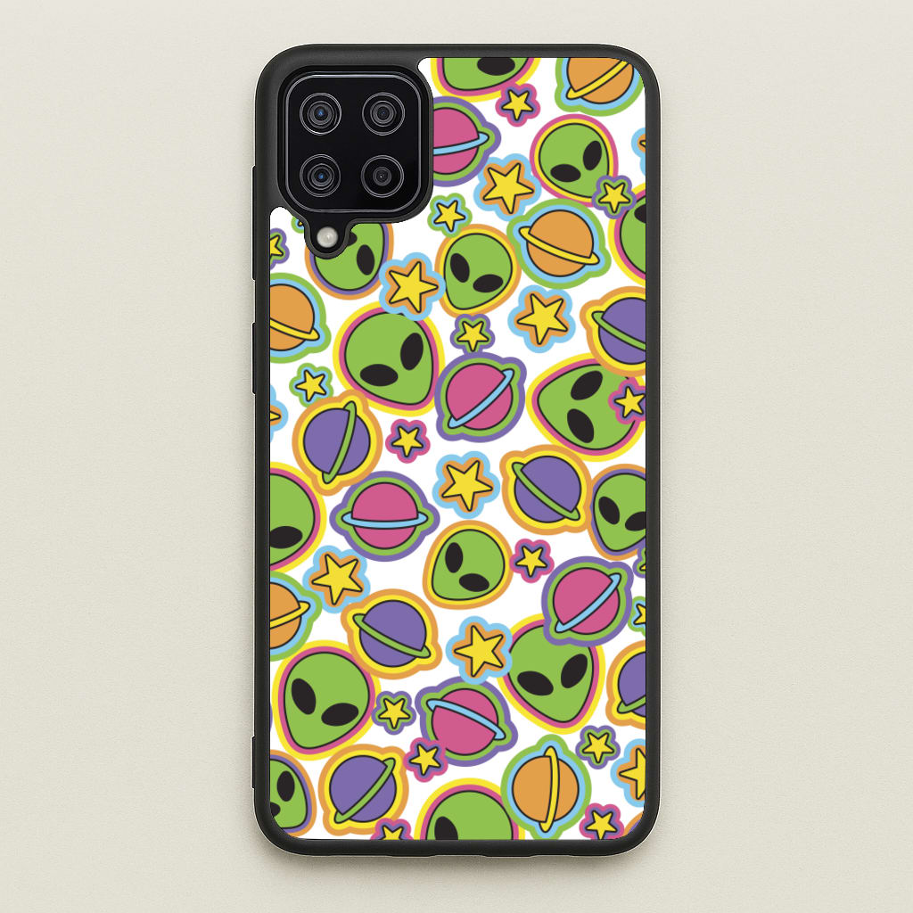 Colourful Aliens And Stars - Space Phone Case for Galaxy A12