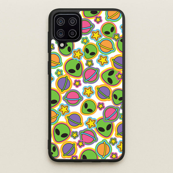 Colourful Aliens And Stars - Space Phone Case for Galaxy A12