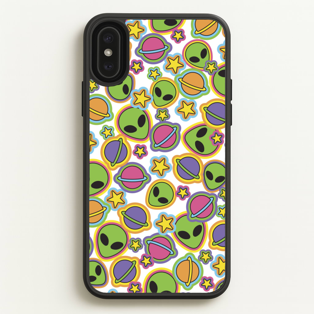 Colourful Aliens And Stars - Space Phone Case for iPhone XS Max