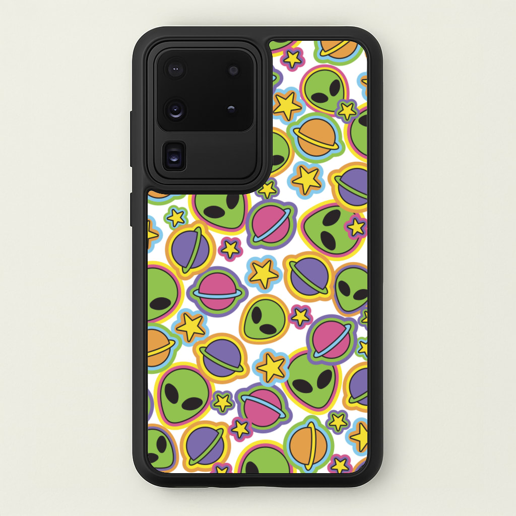 Colourful Aliens And Stars - Space Phone Case for Galaxy S20 Ultra