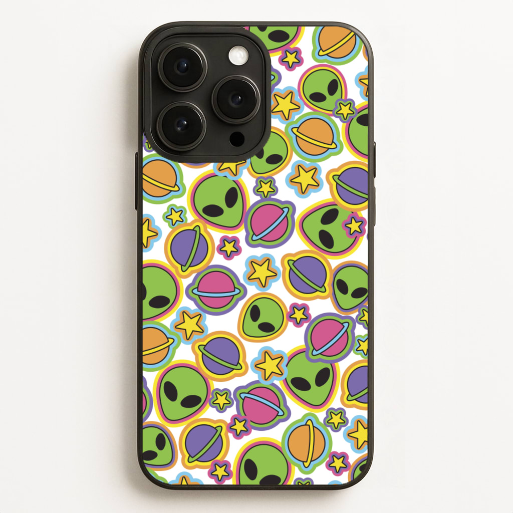 Colourful Aliens And Stars - Space Phone Case for iPhone 12 Pro Max