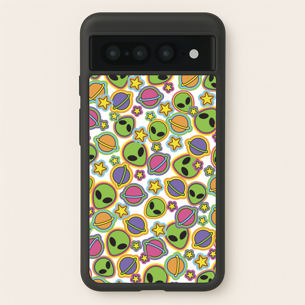 Colourful Aliens And Stars - Space Phone Case for Google Pixel 7 Pro