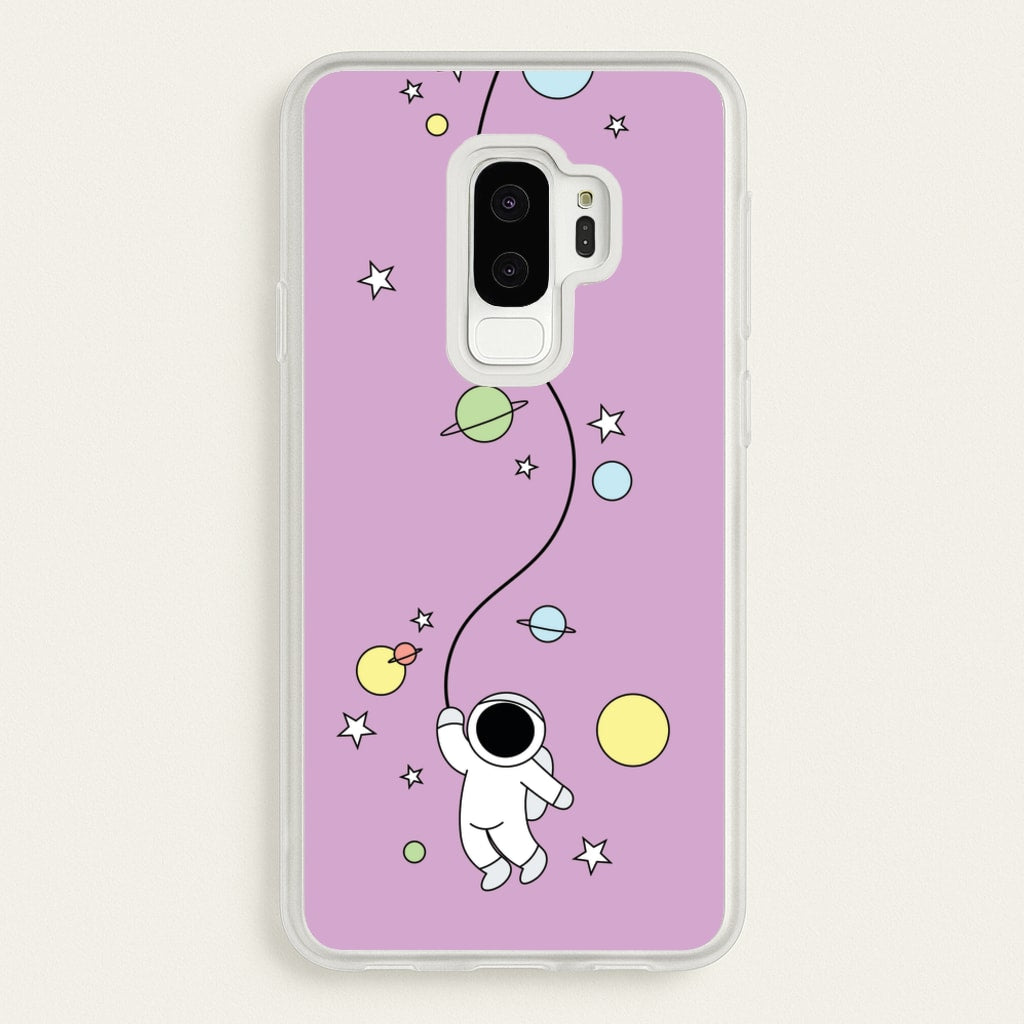 Cute Hanging Astronaut - Space Phone Case for Galaxy S9 Plus