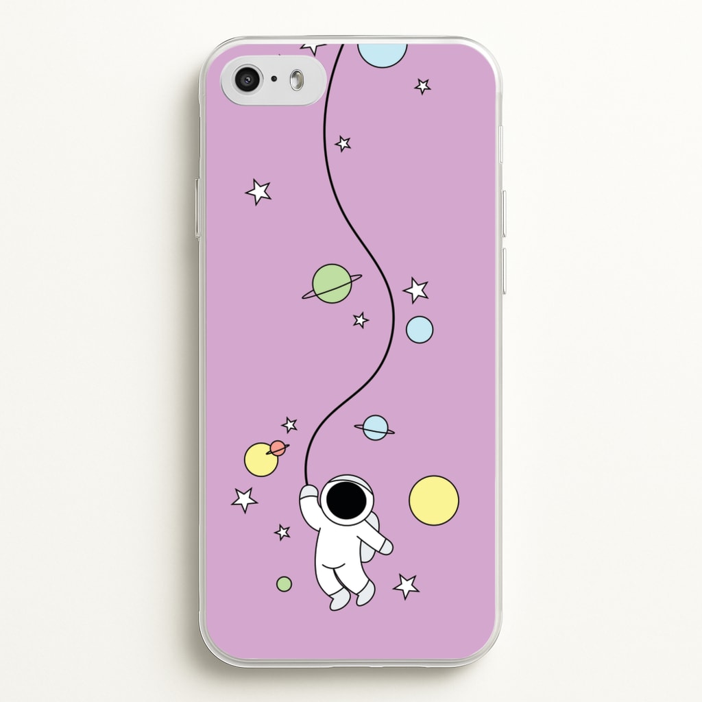 Cute Hanging Astronaut - Space Phone Case for iPhone 5 / 5s / SE 2016