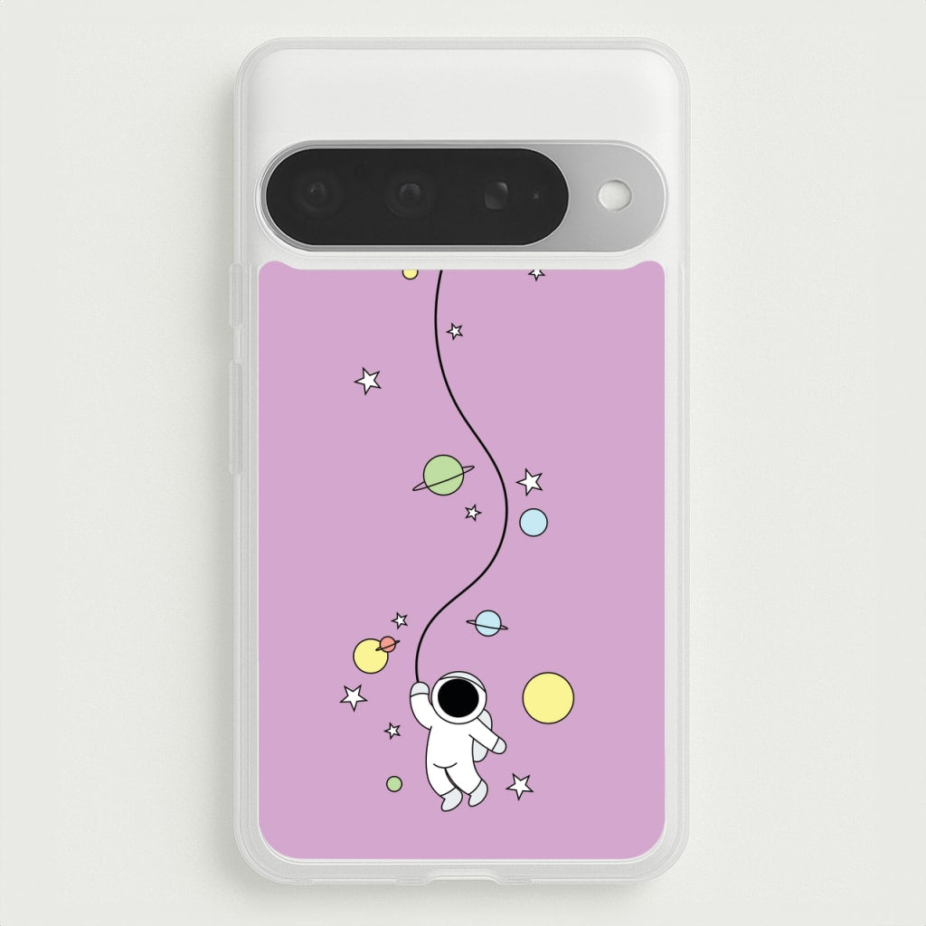 Cute Hanging Astronaut Phone Case for Google Pixel 10 Pro XL