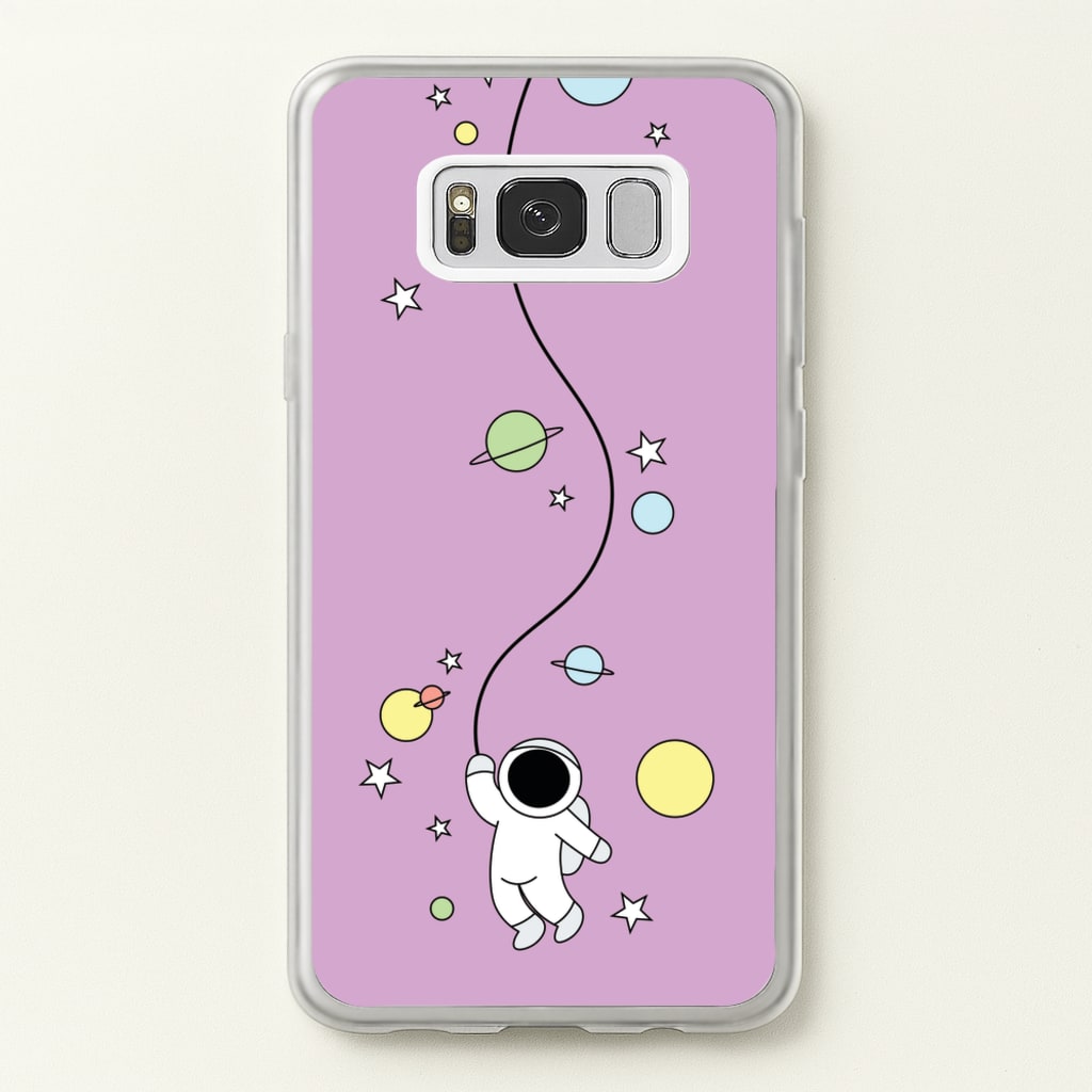 Cute Hanging Astronaut - Space Phone Case for Galaxy S8 Plus