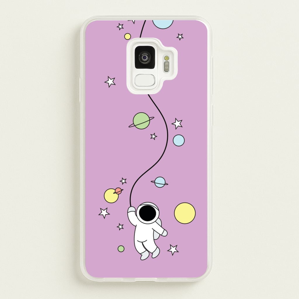 Cute Hanging Astronaut - Space Phone Case for Galaxy S9