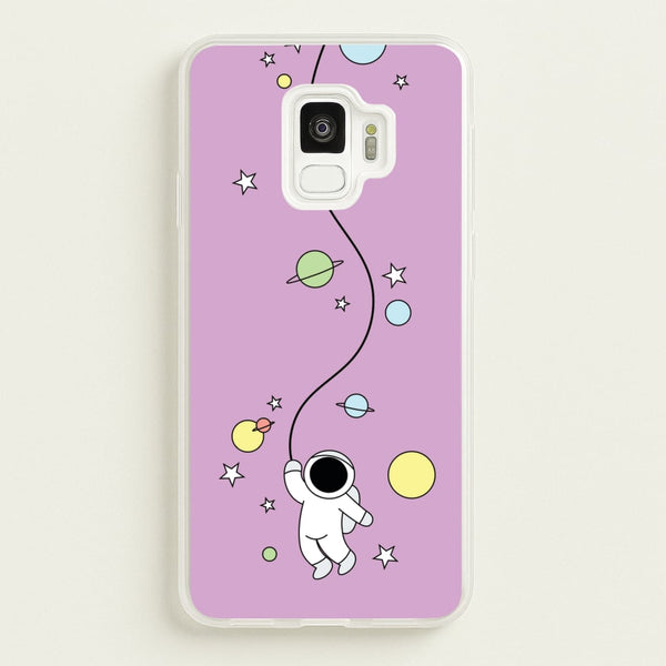 Cute Hanging Astronaut - Space Phone Case for Galaxy S9
