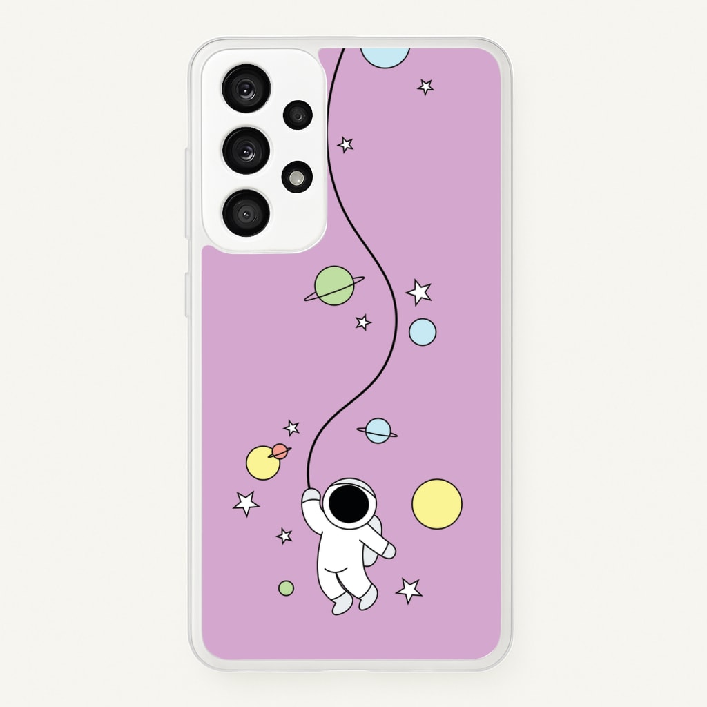 Cute Hanging Astronaut - Space Phone Case for Galaxy A53