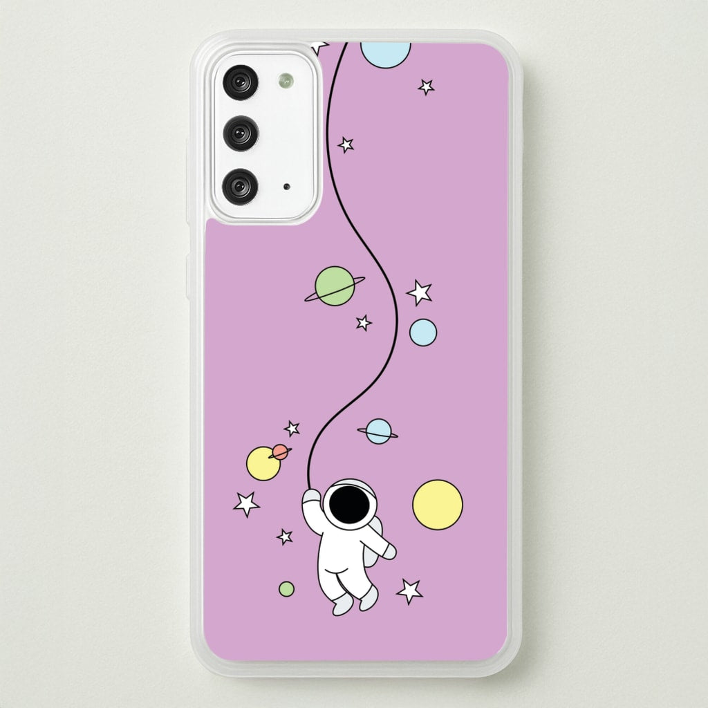 Cute Hanging Astronaut - Space Phone Case for Galaxy Note 20
