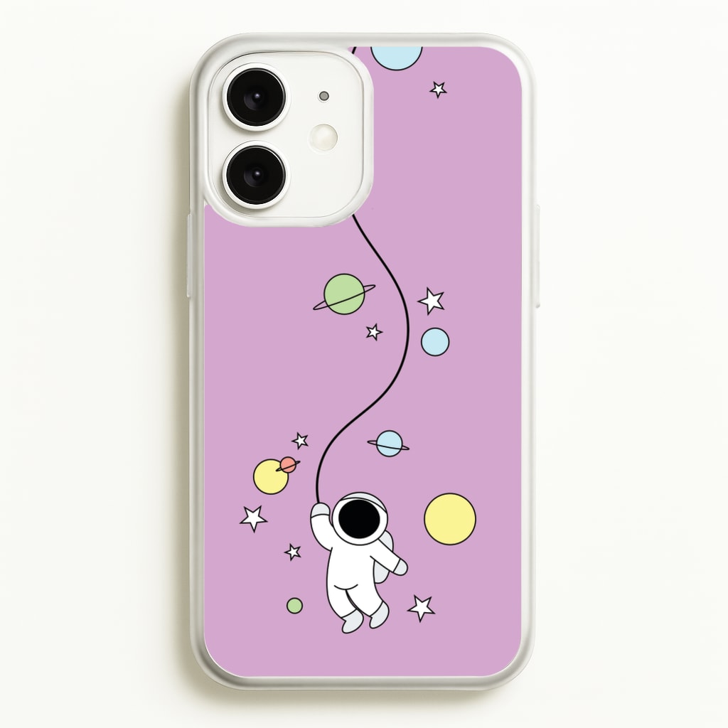 Cute Hanging Astronaut - Space Phone Case for iPhone 11