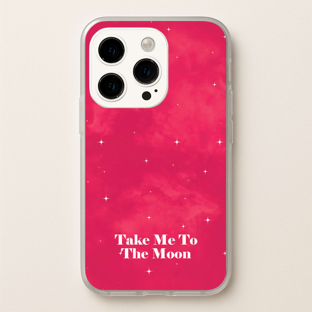 Take Me To The Moon - Space Phone Case for iPhone 15 Pro
