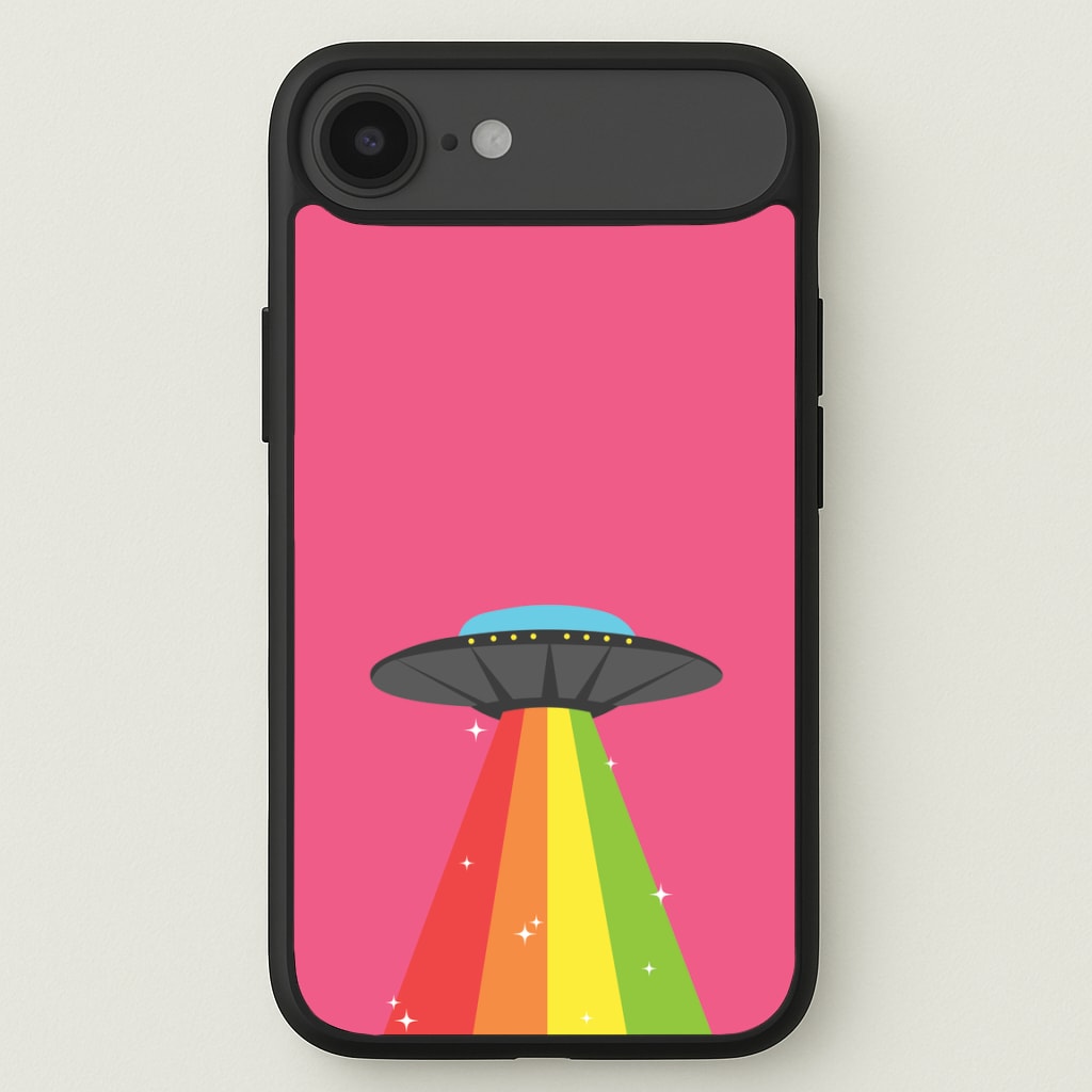 Rainbow Alien Spaceship Phone Case for iPhone 17 Air