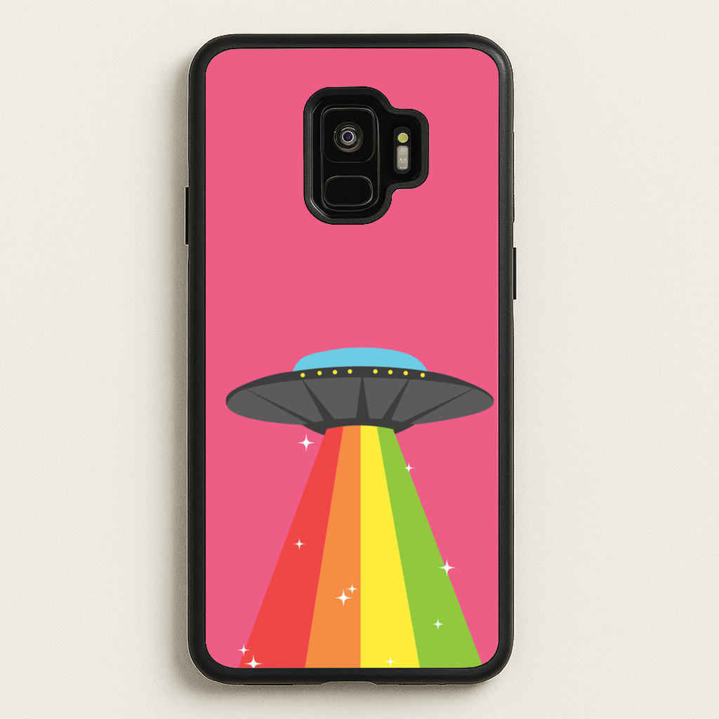 Rainbow Alien Spaceship - Space Phone Case for Galaxy S9