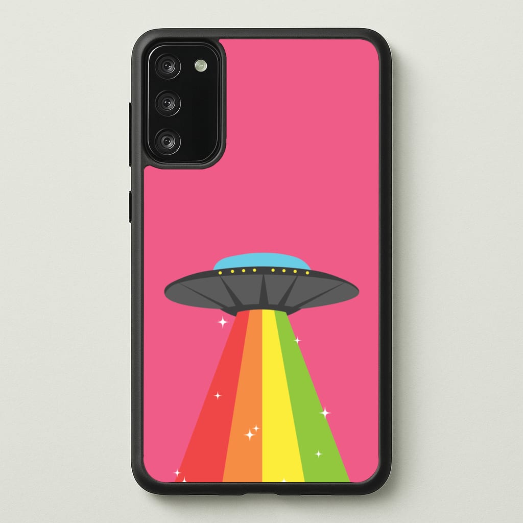 Rainbow Alien Spaceship - Space Phone Case for Galaxy S20