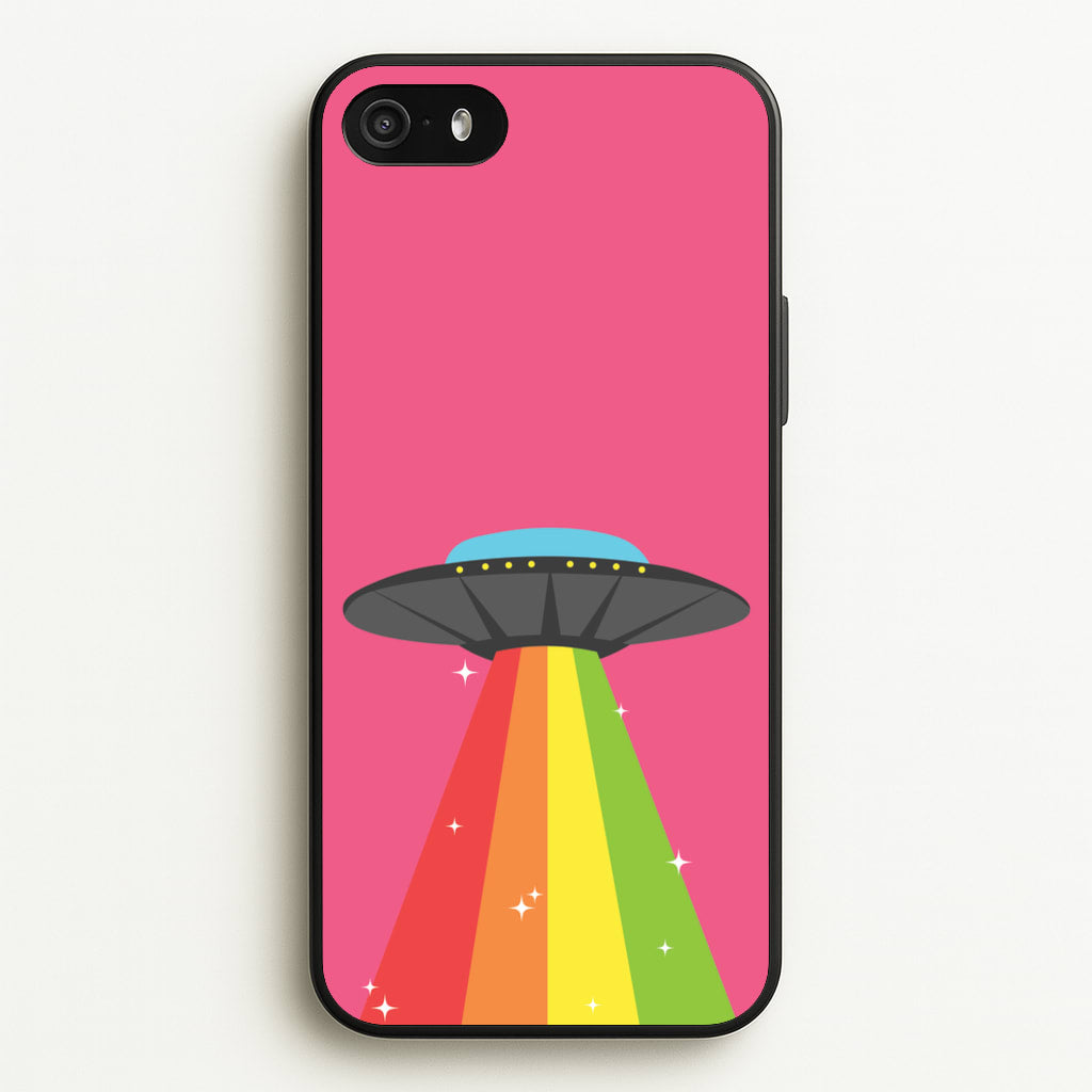 Rainbow Alien Spaceship - Space Phone Case for iPhone 5 / 5s / SE 2016