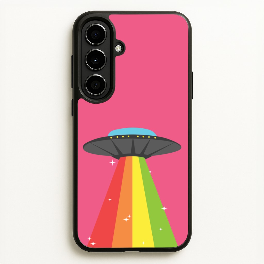 Rainbow Alien Spaceship - Space Phone Case for Galaxy A56