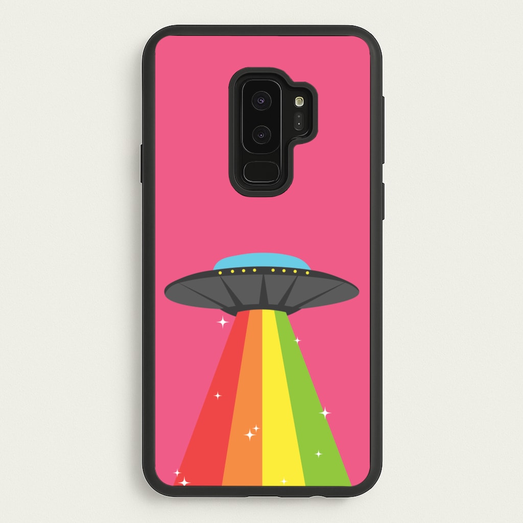 Rainbow Alien Spaceship - Space Phone Case for Galaxy S9 Plus