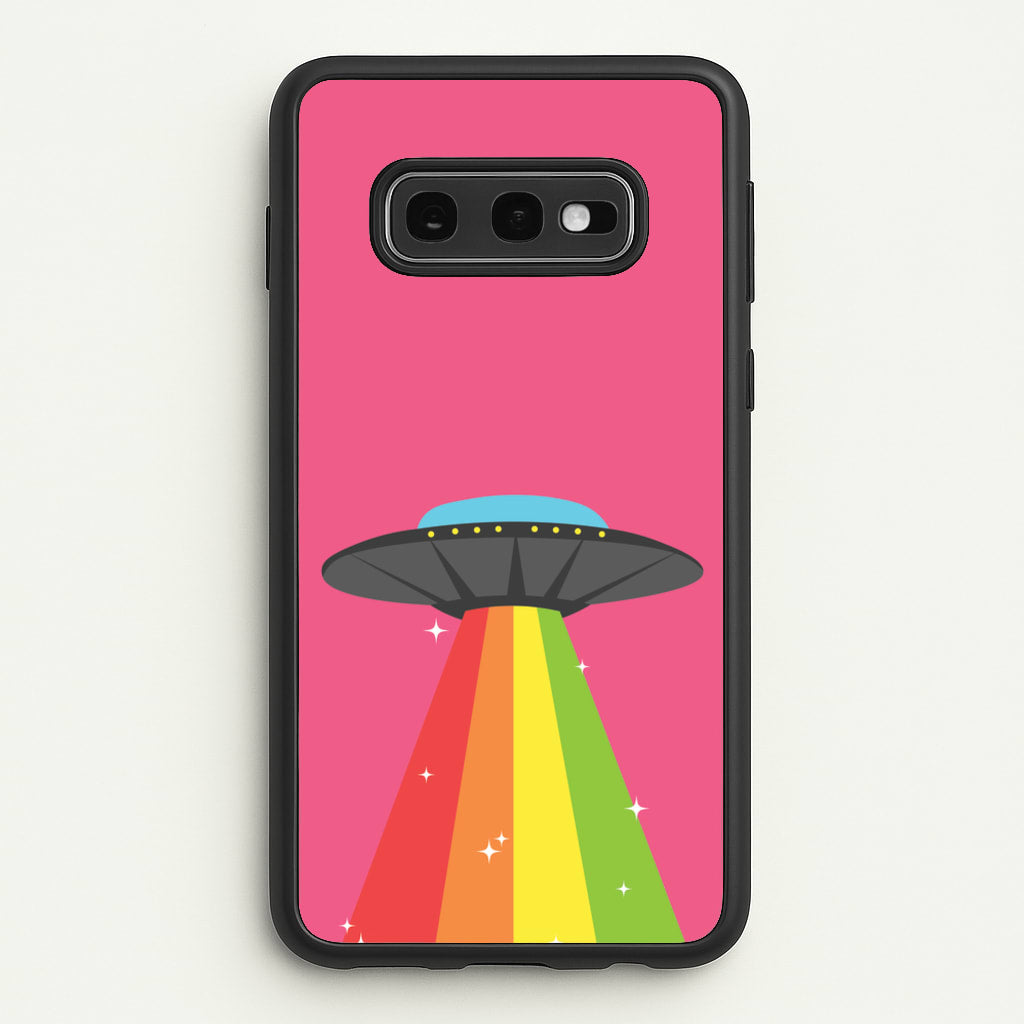 Rainbow Alien Spaceship - Space Phone Case for Galaxy S10e