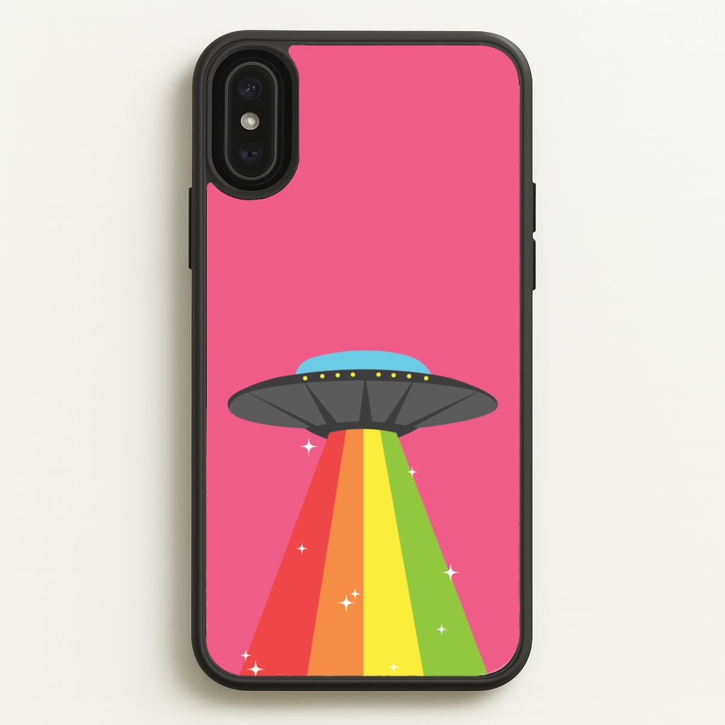 Rainbow Alien Spaceship - Space Phone Case for iPhone XS Max